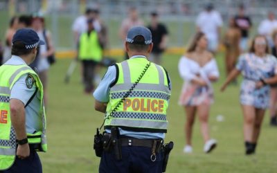 Police allegedly touch teenage boys testicles and have young girl ‘strip naked and squat’ at music festival.
